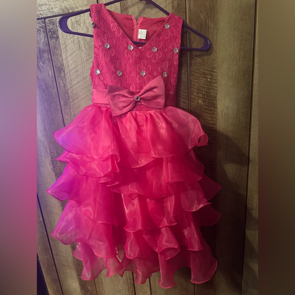 Magenta boutique party dress for toddlers size 3T? See measurements